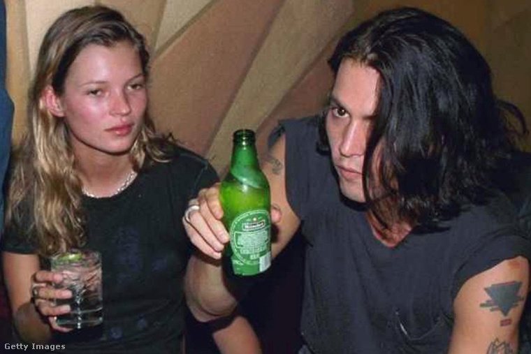 Kate Moss és Johnny Depp még kapcsolatuk elején