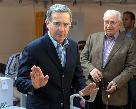 Alvaro Uribe leköszönő kolumbiai elnök