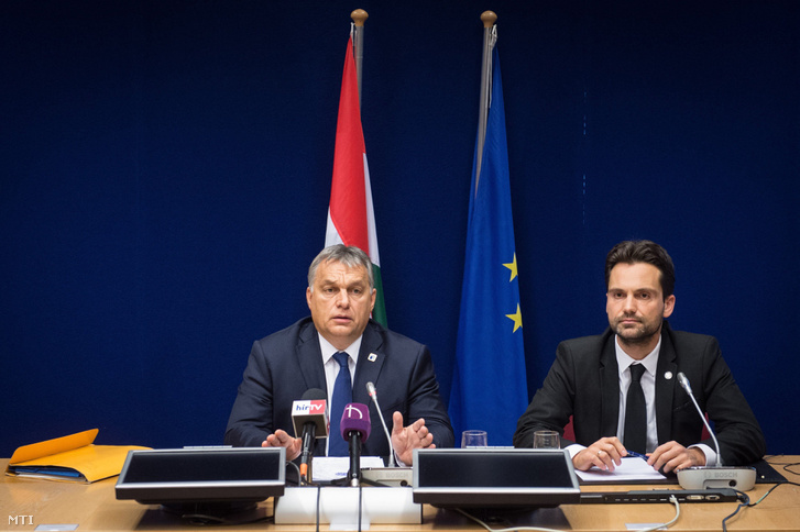 Orbán Viktor a brüsszeli sajtótájékoztatón