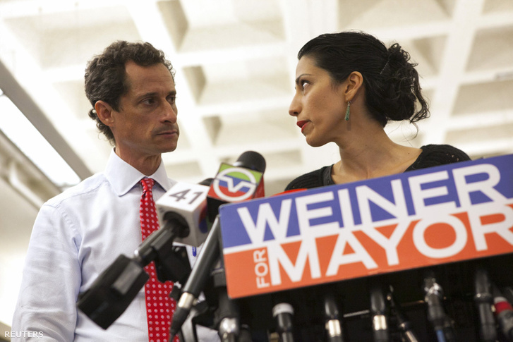 Anthony Weiner és Huma Abedin 2013-ban