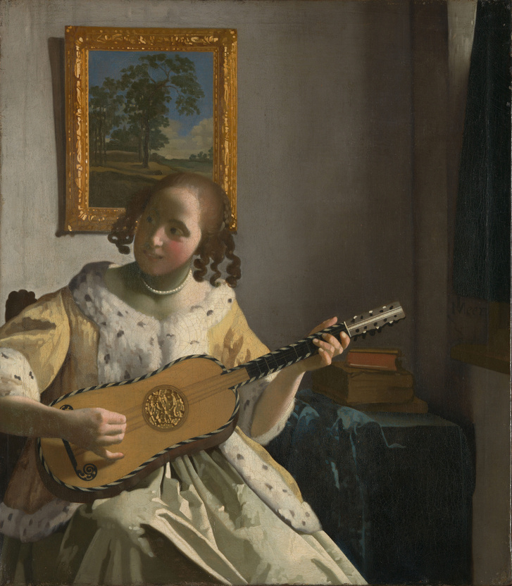 Jan Vermeer - Gitáron játszó nő