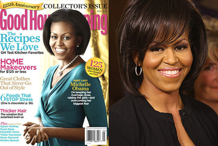 A Good Housekeeping címlapján világosabb a First Lady bőrszíne