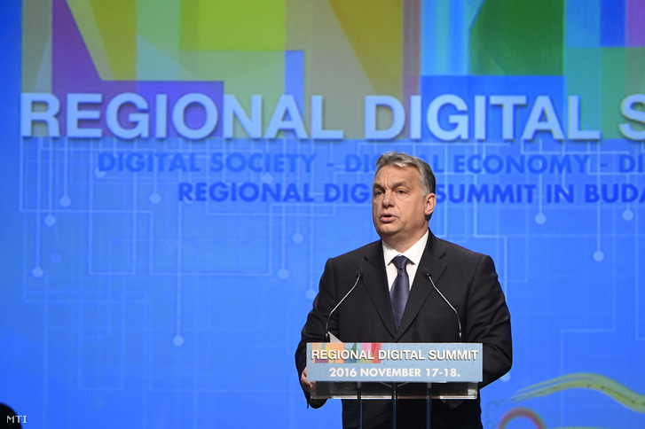 Orbán Viktor a Regionális Digitális Konferencián, 2016. november 17-én.