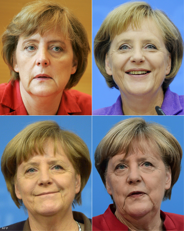 Angela Merkel 2005-ben, 2009-ben, 2013-ban és 2016-ban