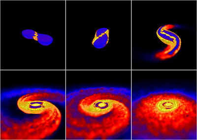 Neutroncsillag-pár összeütközése számítógépes szimuláción