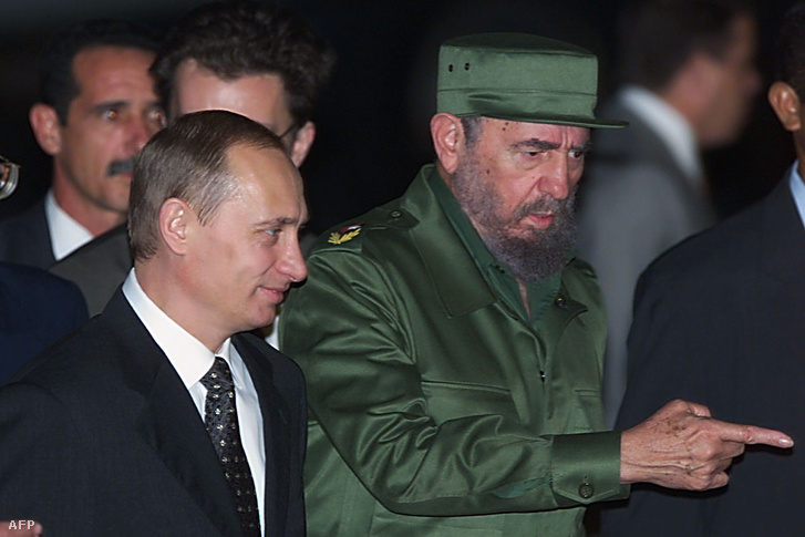 Putyin és Castro Havannában 2000-ben