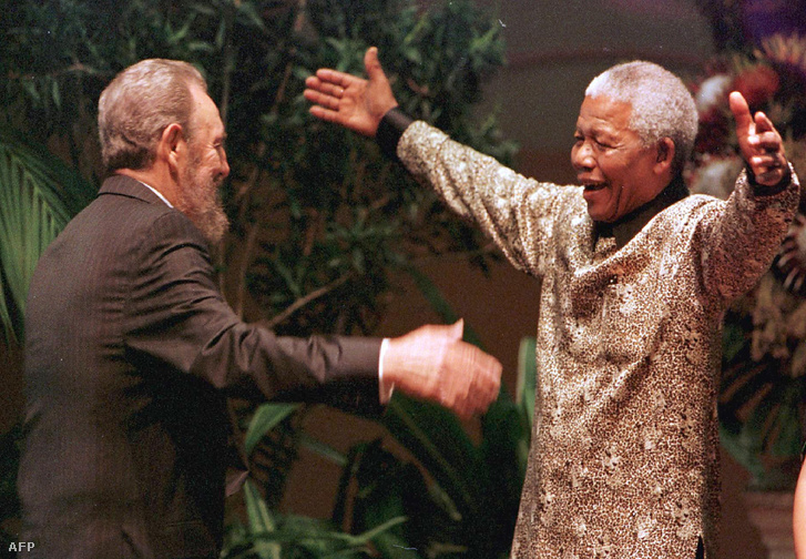 Castro és Mandela találkozója 1998-ban
