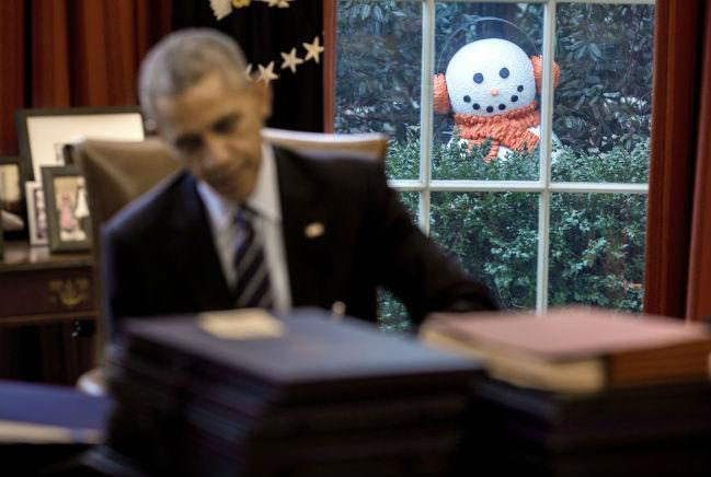 obama-snowman