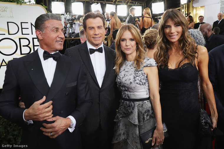 A régi Hollywood emlékére igazi oldschool sztárok is érkeztek, mint Sylvester Stallone, John Travolta, Kelly Preston és Jennifer Flavin.