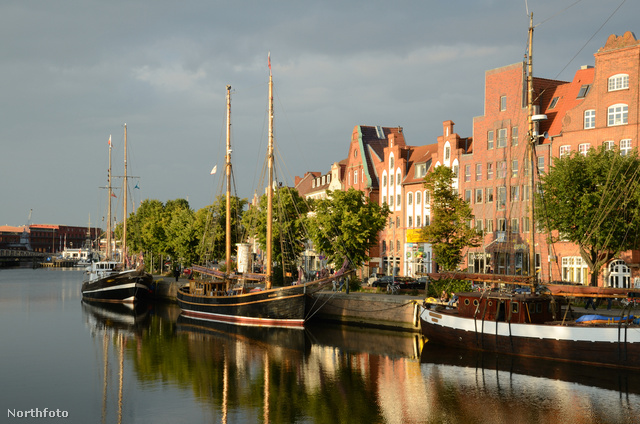 Lübeck jellegzetes északi hangulatú épületei