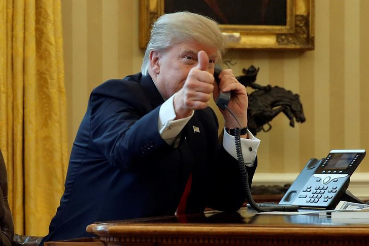 Donald Trump az Ovális Irodában