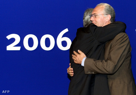 Franz Beckenbauer és a belügyminiszter Otto Schily