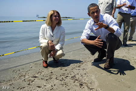 Barack Obama a hétvégén ismét ellátogatott az olajszennyezett partszakaszra