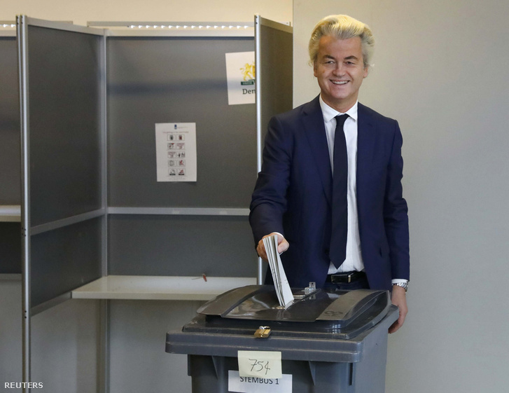 Geert Wilders az urnánál