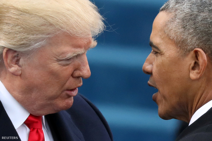 Trump és Obama január 20-án, Trump beiktatásán