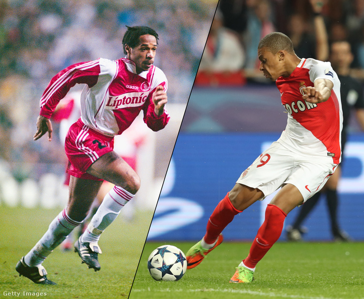 Thierry Henry (1997) és Mbappe (2017)