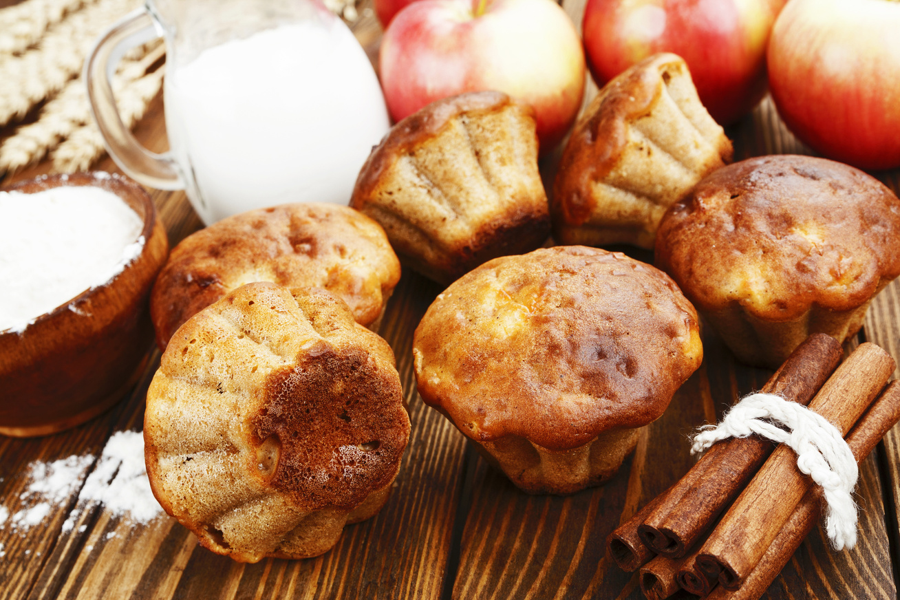 Egyszerű almás-fahéjas muffin, amelyből egy adag soha nem elég