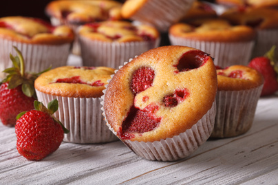 30 perces bögrés muffin illatos eperrel 