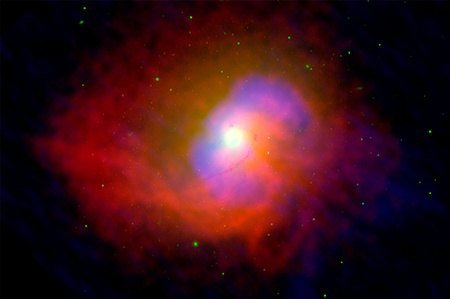 A vizsgált galaxis röntgentartományban (forrás: Chandra Photo Album)