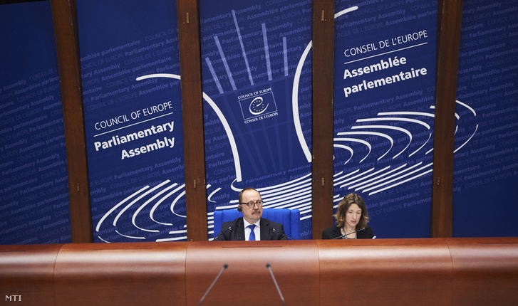 Németh Zsolt az Országgyűlés külügyi bizottságának elnöke delegációvezető az Európa Tanács Parlamenti Közgyűlése alelnöke vezeti a plenáris ülést Strasbourgban 2017. január 25-én.