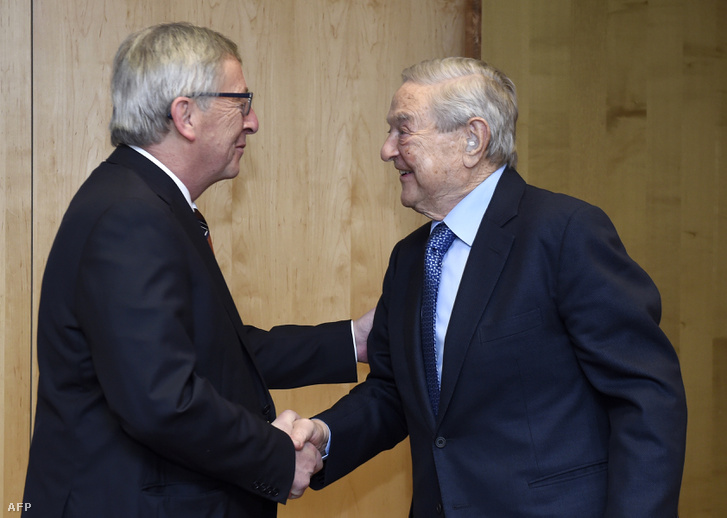 Juncker és Soros egy 2015-ös brüsszeli megbeszélésen