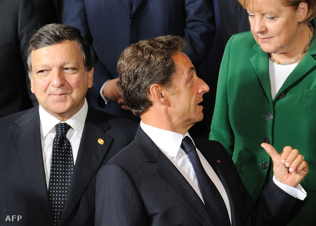 Barroso, Merkel és Sarkozy az EU-tagországok állam- és kormányfőinek találkozóján