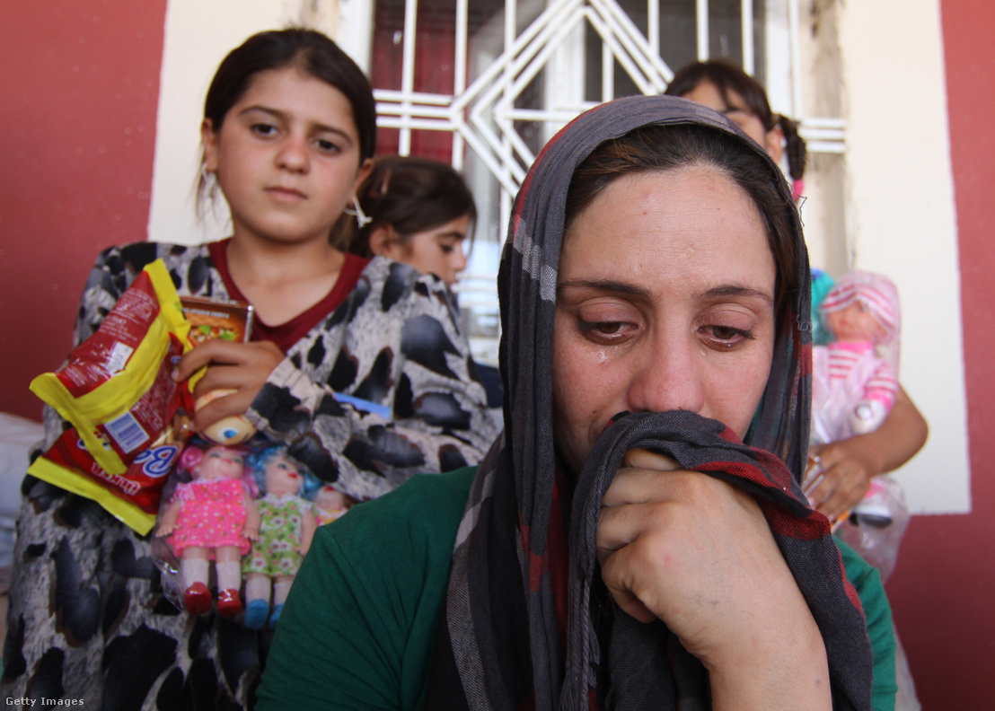 Jazidi menekült család Törökországban