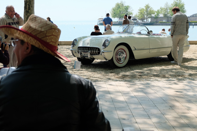 Hogy lássák - a Totalcarban bemutatott C1-es Corvette is kint volt a Concours-on, Füreden