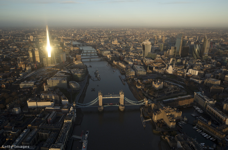 London belvárosa repülési magasságból