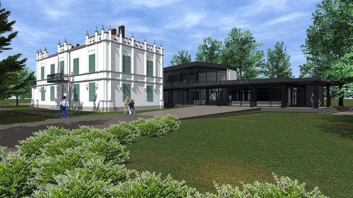 Az új látogatóközpont a martonvásári Brunszvik-kertben: az úgynevezett Kiskastélyban és egy kortárs toldásban