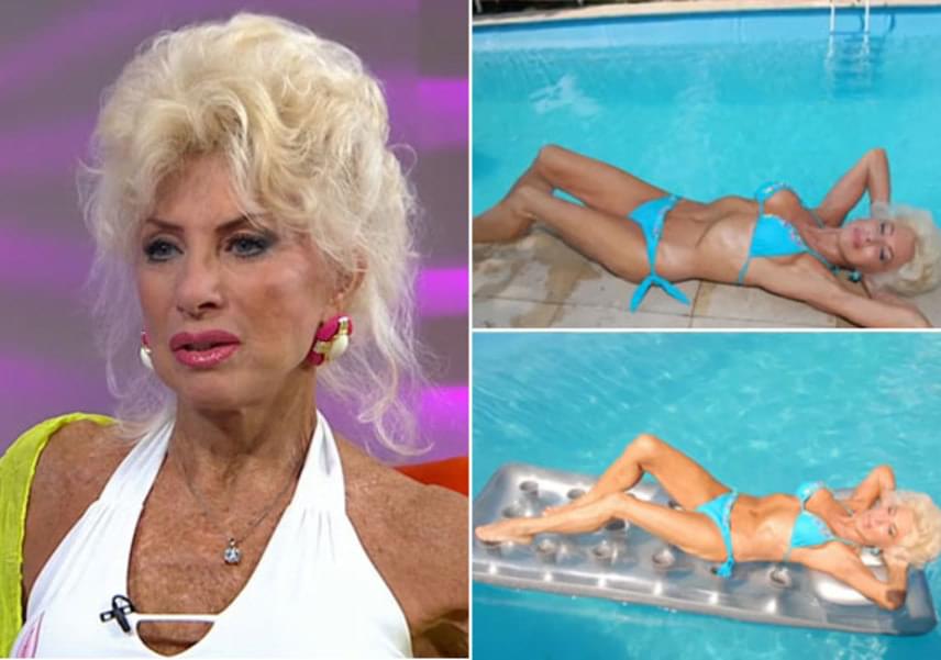 	A 75 éves Medveczky Ilona tavaly augusztusban vetkőzött bikinire - sőt, a díva az egyik képen úgy heverészik a matracon hason fekve tangás bikiniben, hogy felül pucér. Azt nyilatkozta, szerette volna megmutatni, hogy 60-70 felett is van élet.