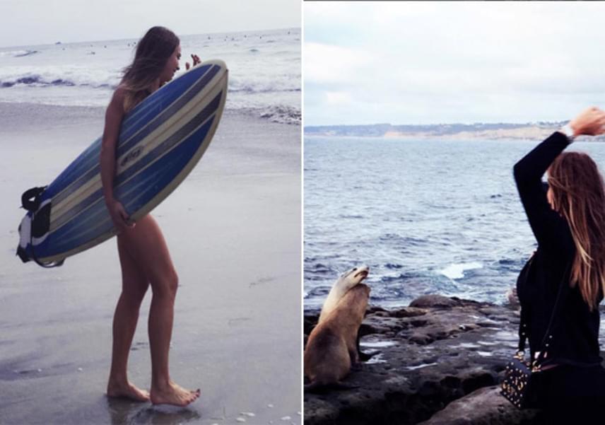 
                        	Malibu tengerpartján Vajna Timi hódolhat a szörfözésnek, és fotózkodhat fókákkal is.