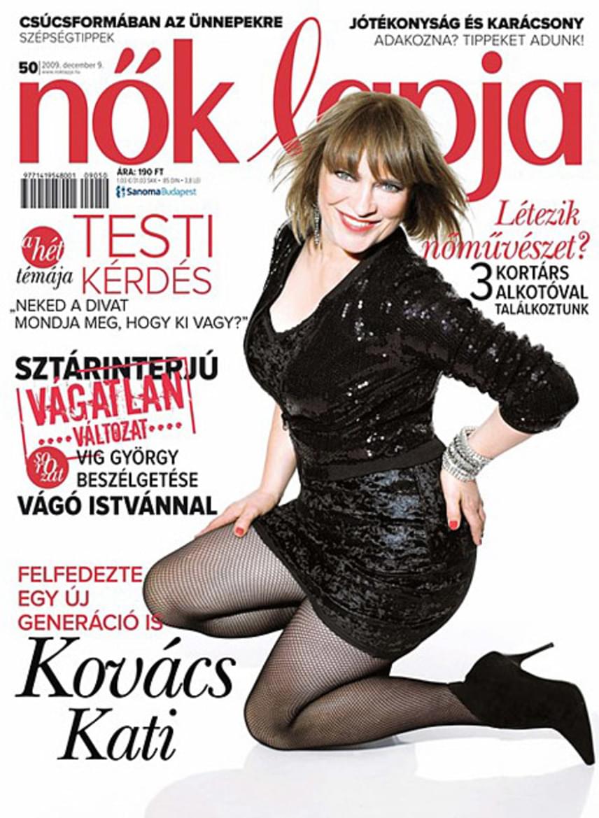 
                        	Neccharisnya és szűk, fekete mini: Kovács Kati a Nők Lapja pár évvel ezelőtti számának fotózásán ezt a szettet is bevállalta. 