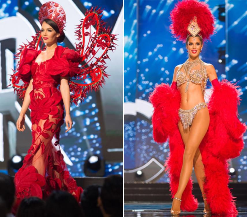 
                        	A Fülöp-szigeteken rendezett Miss Universe világversenyén a szépségek különleges kreációkban is a kifutóra léptek - Bódizs Veronika ruháját Merő Péter álmodta meg.