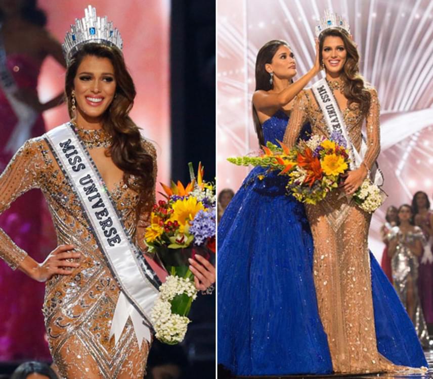 
                        	A 2017-es Miss Universe, Iris Mittenaere fejére felkerült a korona. A második udvarhölgy, azaz a harmadik helyezett kolumbiai, az első udvarhölgy, vagyis a második helyezett Haiti szépe lett.