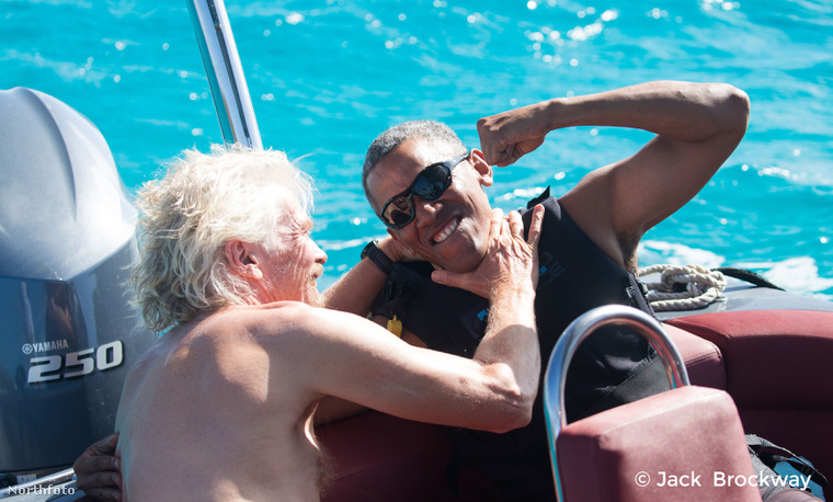 Barack Obama és Richard Branson.