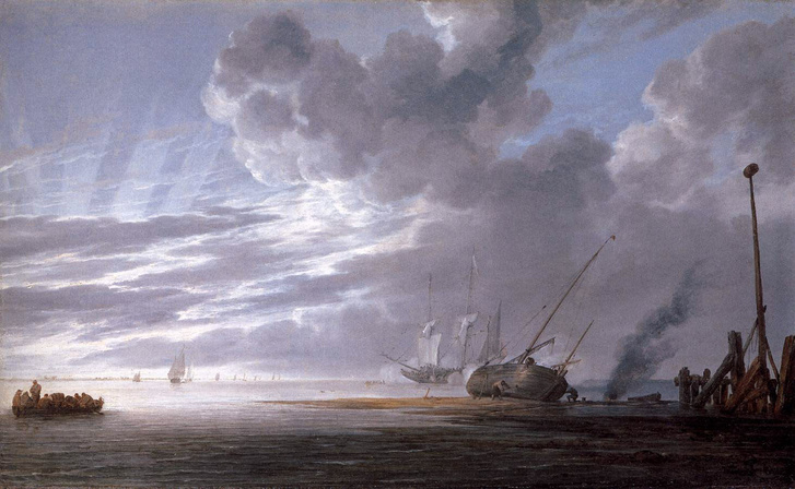 Simon de Vlieger: Tengeri tájkép reggel (1640-45)