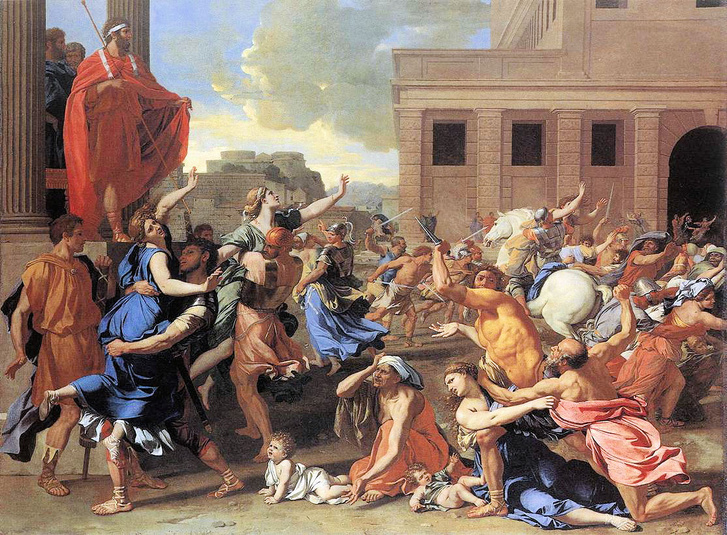Nicolas Poussin: Szabin nők elrablása, 1638