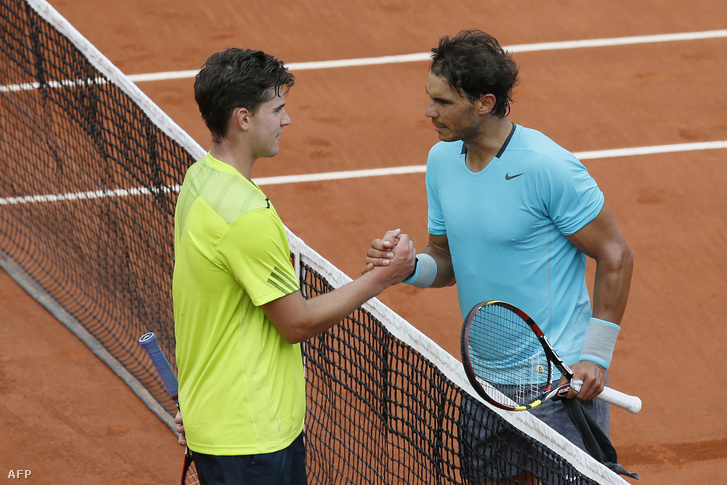 Rafael Nadal és Dominic Thiem a 2014-es Roland Garroson