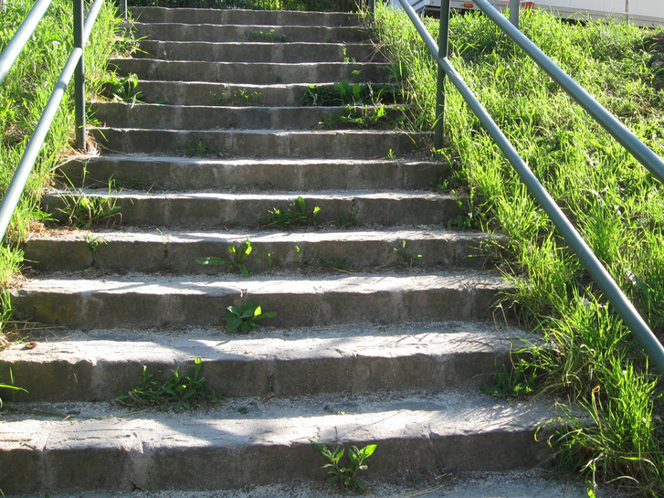 A lépcső felső szakasza