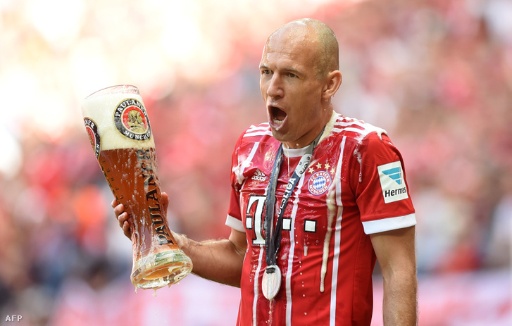 Robben a Bayern idei bajnokságát ünnepli