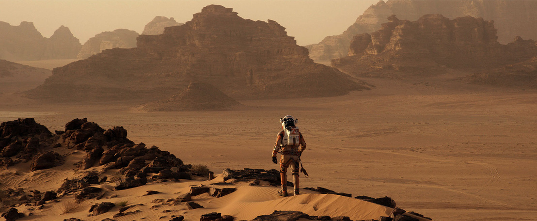 Matt Damon a Marson a Mentőexpedíció c. (The Martian) filmben.