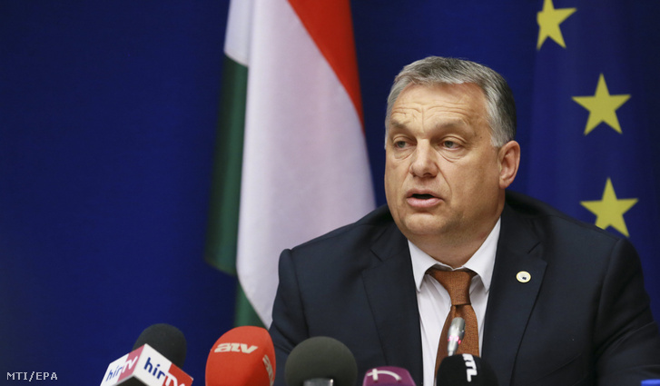 Orbán Viktor sajtótájékoztatója Brüsszelben, június 23-án.
