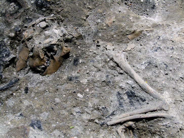 Az ásatások során talált lelet Rómában.