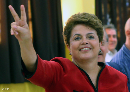 Dilma Roussef október 31-én, miután leadta szavazatát (Fotó: Jefferson Bernardes)