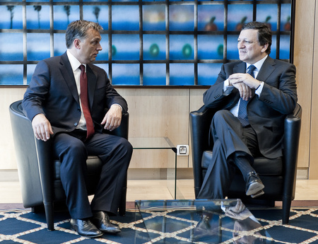 Barroso és Orbán Brüsszelben (Fotó: Burger Barna)