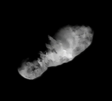 A 19P/Borrelly-üstökös magja a Deep Space 1 űrszonda 2001. szeptember 22-én készült felvételén (NASA).