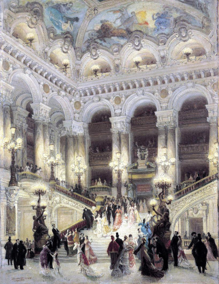 A Garnier Opera lépcsője. Louis Béroud festménye.