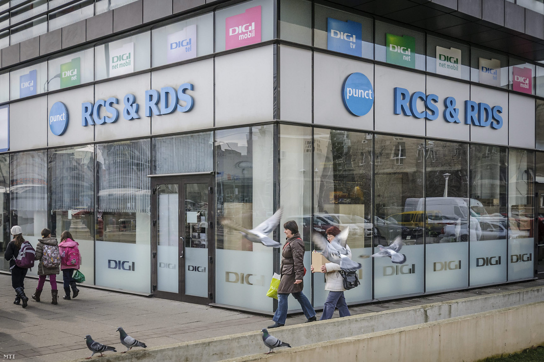 Az RCS RDS távközlési vállalat üzlete a romániai Nagyváradon 2014. február 18-án. A vállalat a Digi Távközlési és Szolgáltató Kft. tulajdonosának a romániai magyar vállalkozó Teszári Zoltánnak érdekeltségébe tartozik.