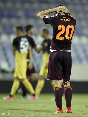 Kleisz Márk (Vasas) a labdarúgó Európa Liga selejtezőjének első fordulójában játszott Vasas - Beitar Jerusalem visszavágó mérkőzésen a budapesti Szusza Ferenc Stadionban 2017. július 6-án.